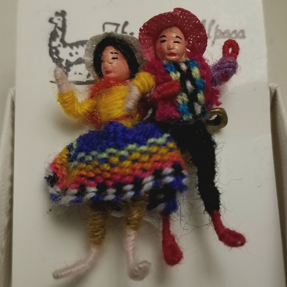 Worry dolls pin made of alpaca wool - Picture 2 of 3